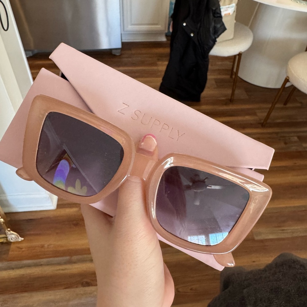 Z Supply Blush Square Sunglasses